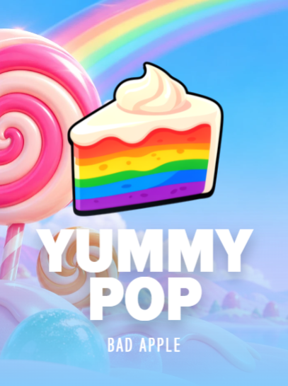 Yummy Pop by Bad Apple: rainbow cake, lollipops and a pastel candy world